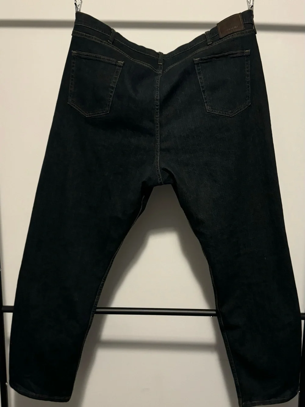 Wrangler:  Men's Black-Wash Straight Jeans